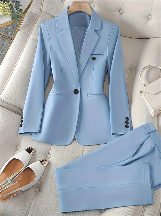 Women's Fabric Blazer with Classic Notched Lapel