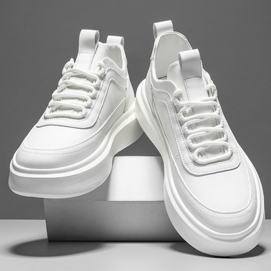 Men's Comfortable Synthetic Sneakers with Timeless Design