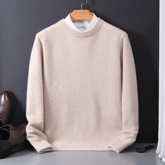 Men's Elegant Cashmere Jumper with Soft Texture for Stylish Comfort
