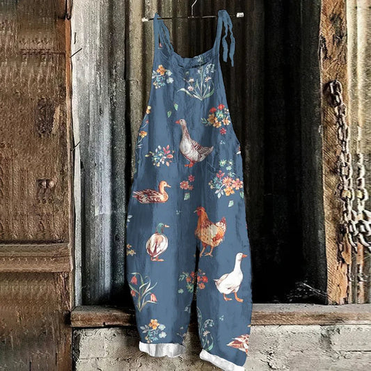 Women's Classic Comfortable Jumpsuit with Animal Print Design